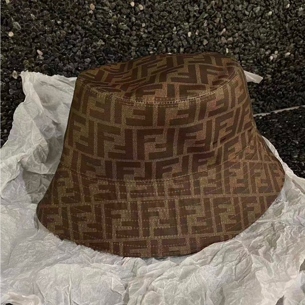 Fendi Monogram Brown Bucket Hat - image 1